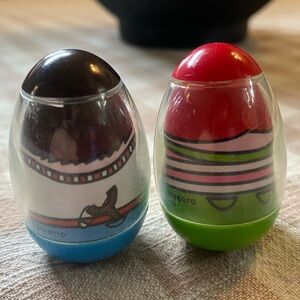 1973 Weeble Wobbles by Hasbro boy & girl